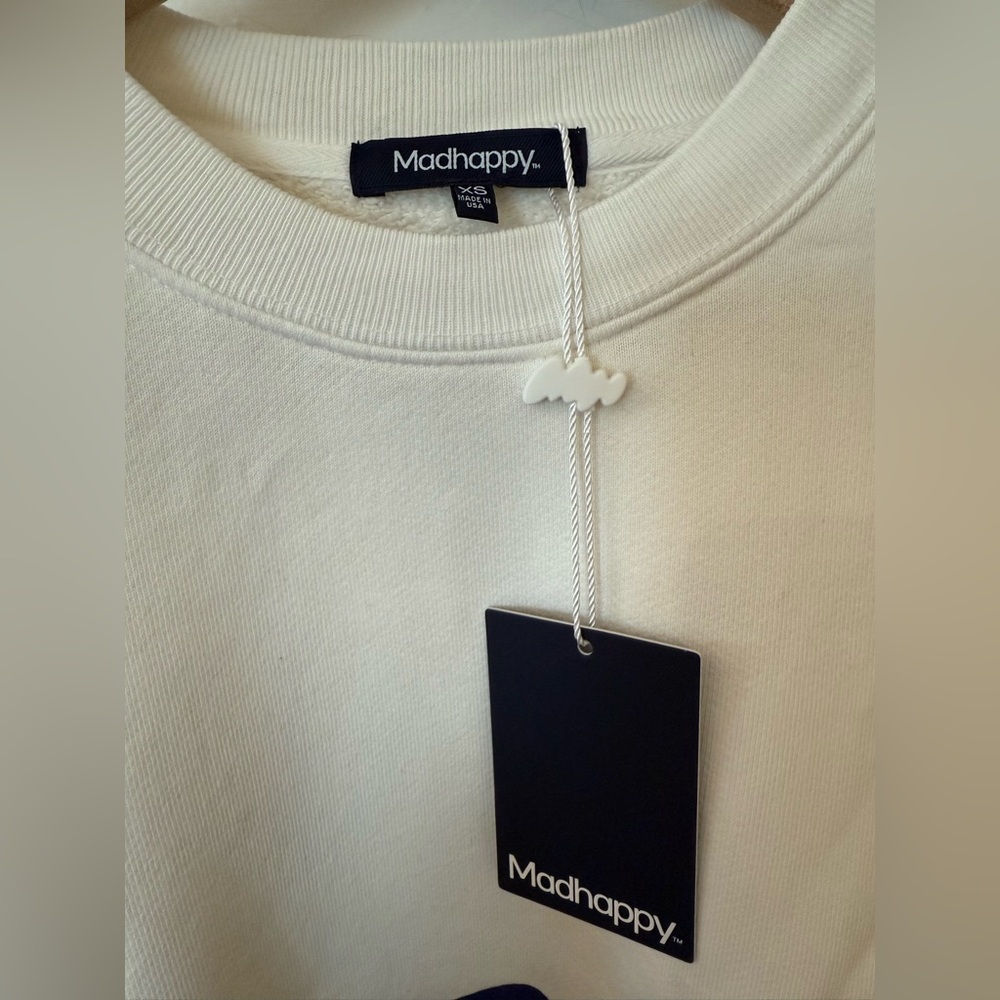 Madhappy Local Optimist Fleece Sweatshirt Tofu XS - Picture 4 of 5